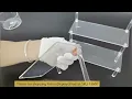 15608 clear acrylic 3 tier display plexiglass transparent figerine collection stand Instructions