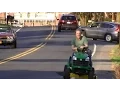 Riding a New John Deere Lawn Tractor Home from Home Depot