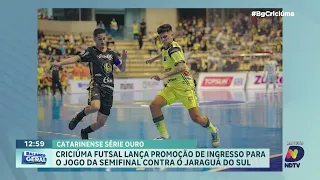 Criciúma Futsal lança promoção de ingressos para a semifinal contra Jaraguá