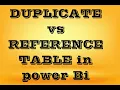 DUPLICATE vs REFERENCE TABLES IN POWER BI