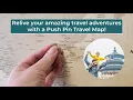 Canvas Vintage World Push Pin Travel Map - Track your travels with this modern vintage styled map