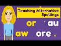TEACHING TIPS For ALTERNATIVE SPELLINGS of OR words in Phonics Phase 5