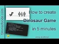 Chrome Dinosaur Game Lonely T-Rex Dyno Game in 5 minutes - JavaScript