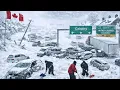 Lagu CHAOS in Calgary, Canada! Extreme sneeuwstorm zorgt voor bevroren en geblokkeerde wegen in Alberta.