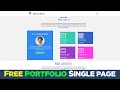 FREE Portfolio single page HTML template How to plus source code Quick programming tutorial