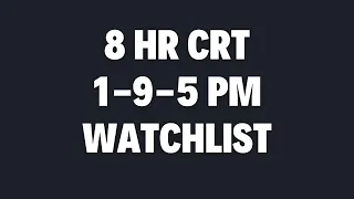 candle range theory 8 hour watchlist 5 pm pt 1