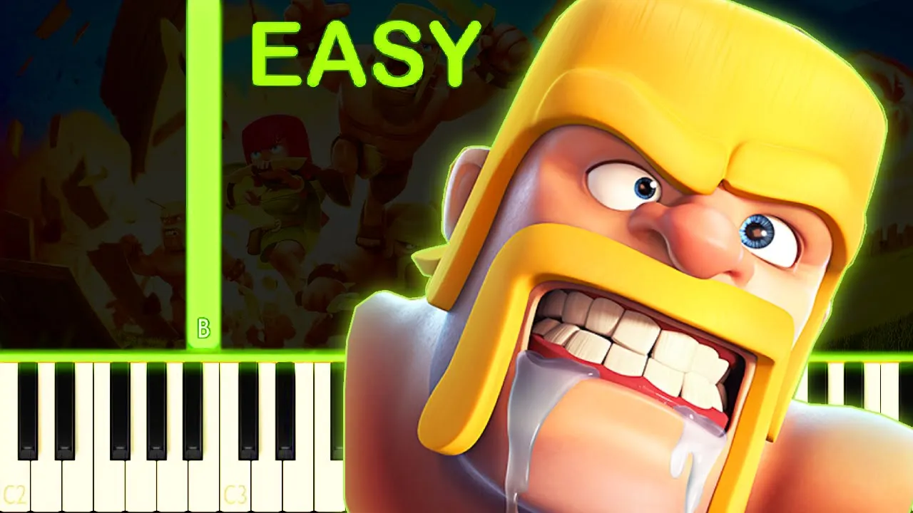 CLASH OF CLANS THEME - EASY Piano Tutorial