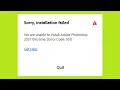 Adobe Error Code 501 Sorry Installation Failed Photoshop illustrator Premiere Pro After Effects - Fix
