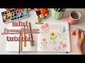 Mini Summer Flower Drawing Tutorial Colored Pencil Gouache Watercolor
