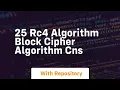 25 rc4 algorithm block cipher algorithm cns