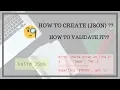 How to create a JSON and validate it