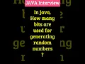 Java Random Number Generation How Many Bits Are Used