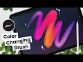 How To Make a COLOR-CHANGING BRUSH In Procreate Free Brush