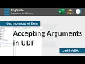 Accepting Parameters Excel UDF - Getting Started with Excel VBA