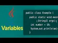 Variables in Java DataTypes Easy Explanation Java Tutorial