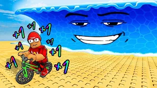 FIQUE RÁPIDO DE BICICLETA PARA ESCAPAR DA TSUNAMI NO ROBLOX