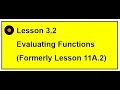 ALG1 Lesson 3 2 - Evaluating Functions Domain and Range