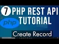 PHP REST API Tutorial Step By Step 7 - Create Record Part 2