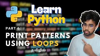 Pattern Printing Square Triangles Diamonds in Tamil Python Part 6 Feat GreensTechnolgies