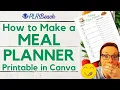 How to Make a Meal Planner Printable in Canva 2023 Crafty Becky Tutorials