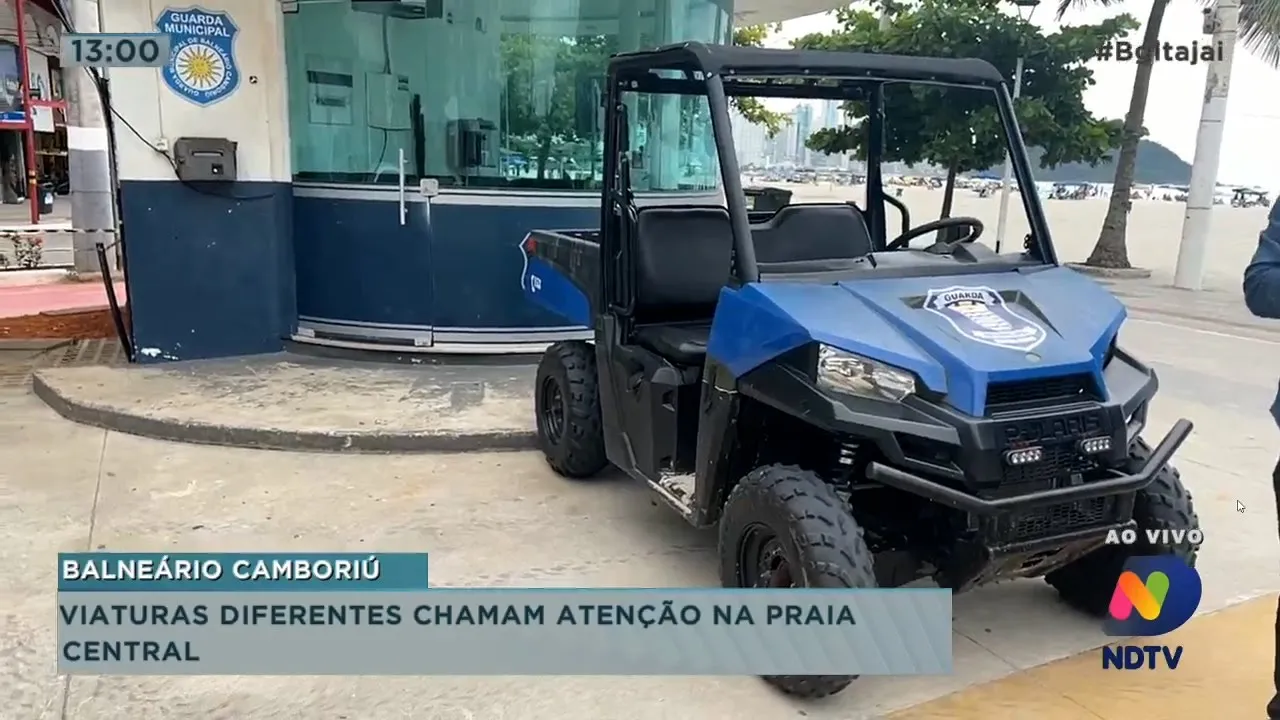 Viatura da Guarda Municipal de Balneário Camboriú chamam atenção na Praia Central