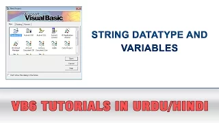 VB6 Tutorial In Urdu - String Datatype