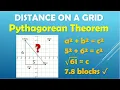 Finding Distance on a Coordinate Grid Using Pythagorean Theorem Distance Formula Alternative