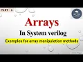 Examples for array manipulation methods in system verilog System verilog