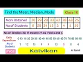 Find the mean median mode / Find missing frequency x and y / Statistics Class 10 by Kalvikan
