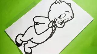 🛑🔥 COMO DIBUJAR A PORKY  el chanchito en diferentes ángulos #dibujoscreativos 