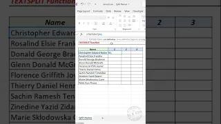 TEXTSPLIT Function in Excel