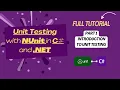 Master Unit Testing in C NET with NUnit - Introduction Part 1