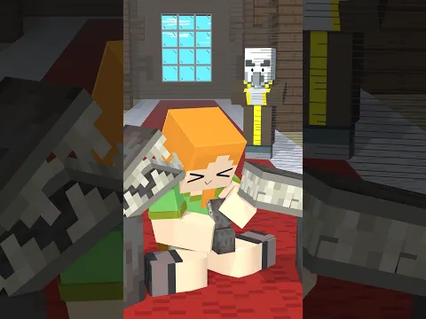 Alex TAMED the Evoker Fangs?! #マイクラ #minecraftanimation ＃マイクラアニメ