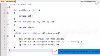 Function Overloading in JAVA Hindi Urdu