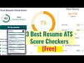 3 Best Resume ATS Score Checkers Free Check Resume Score