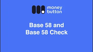 Base 58 and Base 58 Check Money Button Documentation Series