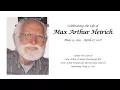 Max Arthur Heirich Memorial Service