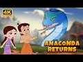 Lagu Chhota Bheem - Giant Anaconda Attack 🐍 | 4K Scary Cartoons for Kids | Adventure Videos in Hindi