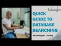 A step-by-step guide to database searching for full text articles
