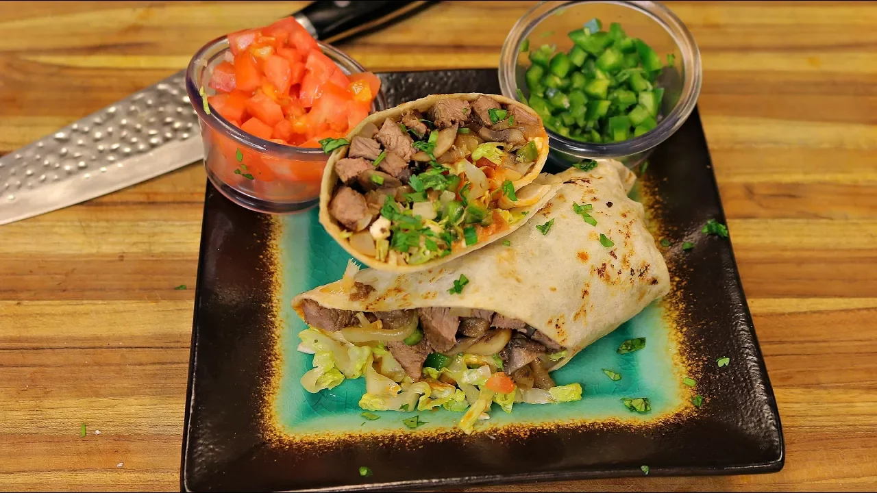 Grass Fed Steak Wrap - beef burrito recipe - health industry - how to make a mexican burrito recipe