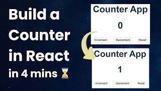 Build a Counter in React in 4 mins Beginner Friendly