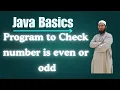 Java Program to Check Even or Odd Number