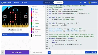 The BBC micro bit - FINGER BINARY