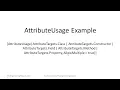 151 - C Attributes Their Types AttributeUsage and Conditional