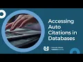 Auto Citations in Databases