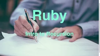 Introduction to recursion -