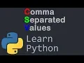 CSV Files With Python Programming Tutorial