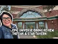 Epic Universe Dining Review The Oak Star Tavern Honest Review BBQ Restaurant Universal Studios