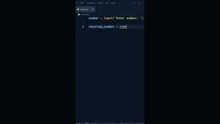 Reverse number in python
