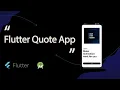 Building an Awesome Quotes App with Flutter VS Code Android Studio